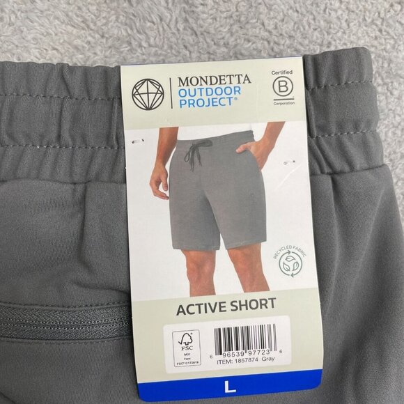 NEW Mondetta Outdoor Project Men's L Gray Active Shorts Cargo - Picture 4 of 8